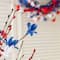 Glitzhome® 21" Patriotic Americana Red, White & Blue Floral Table Tree